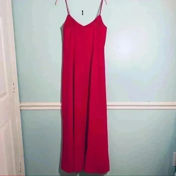 NWT J. Crew Hot Pink Maxi Dress Spaghetti Strap Size 6 - Picture 4 of 12
